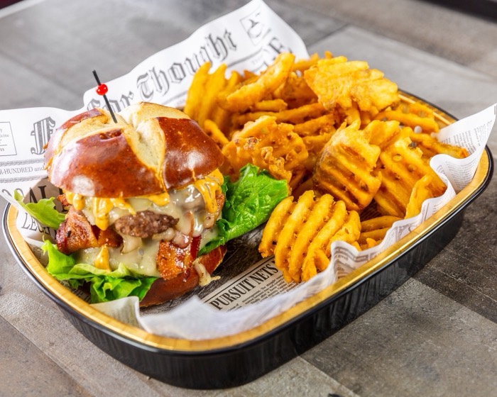 Burger and fries