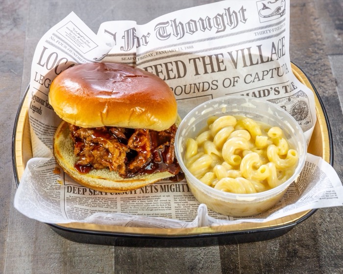 Pulled brisket sandwich